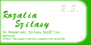 rozalia szilasy business card